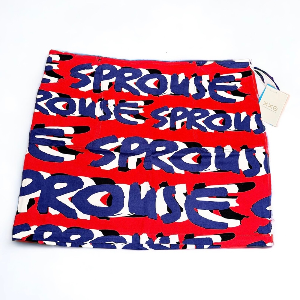 Stephen Sprouse 18W Graffiti Print Mid-rise Mini Skirt NWT